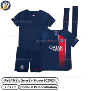 P^_^SG Home Kids Football Kit 2023_24 (With Socks)